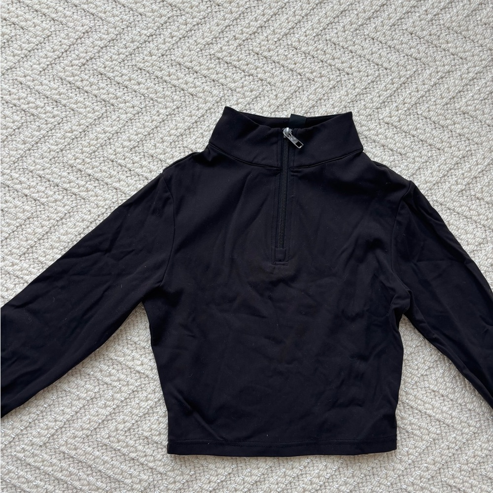 Balance athletica long sleeve crop zip up black